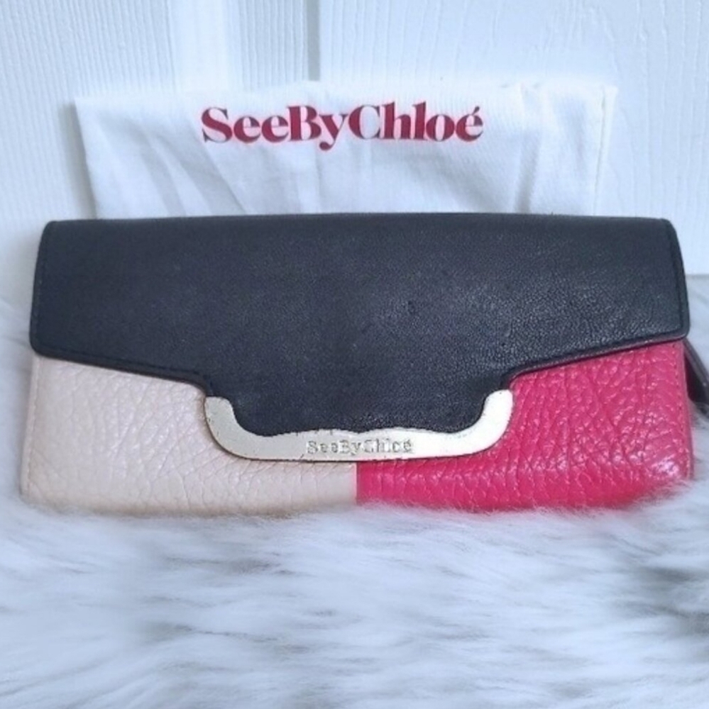 See by Chloe color block wallet w/dust bag